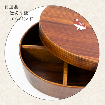 大判型曲げわっぱ弁当箱 漆塗り｜700ml｜ 三羽のらいちょう