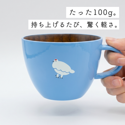 らいちょうのスープマグ ペアセット （ブルー×クリーム）