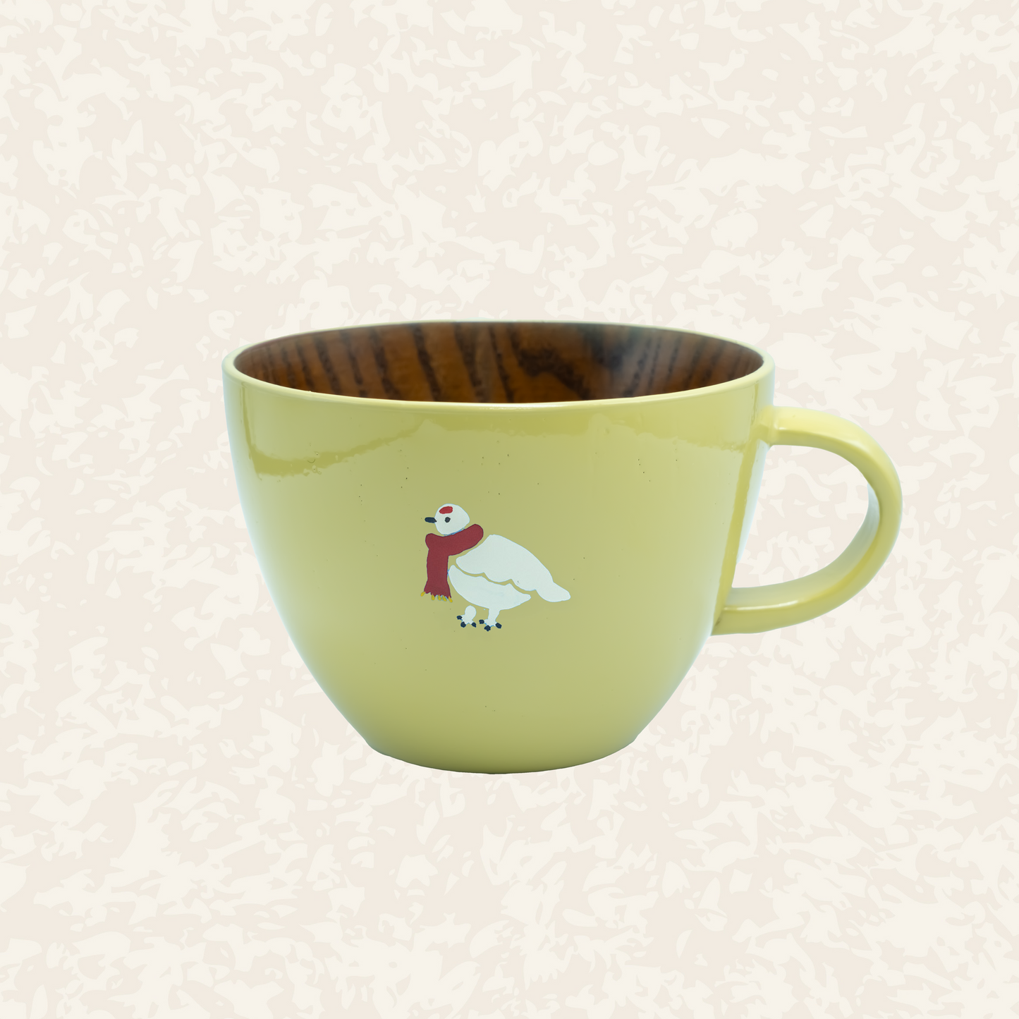 マフラーを巻いた らいちょうのスープマグ