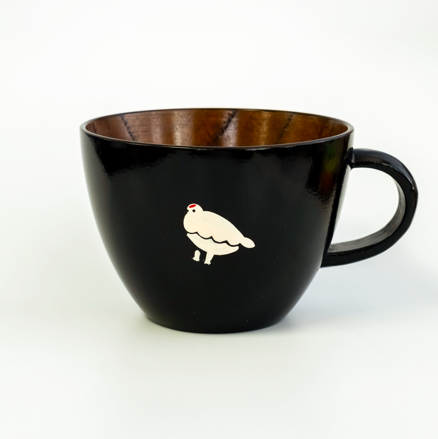 らいちょうのスープマグ ペアセット （赤×黒）