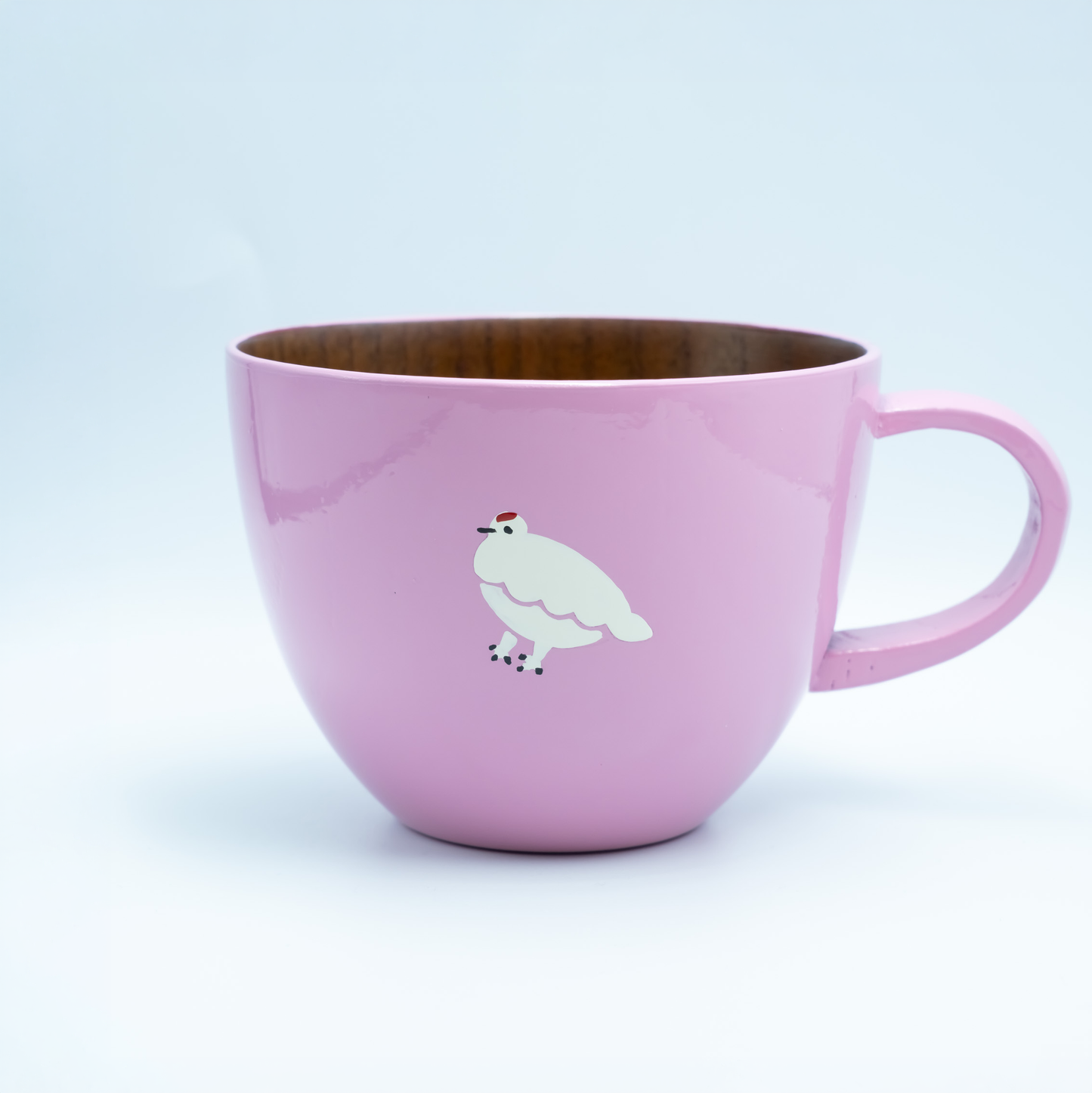 木製らいちょうスープマグ（ブルー・クリーム・ピンク）｜ギフト包装対応