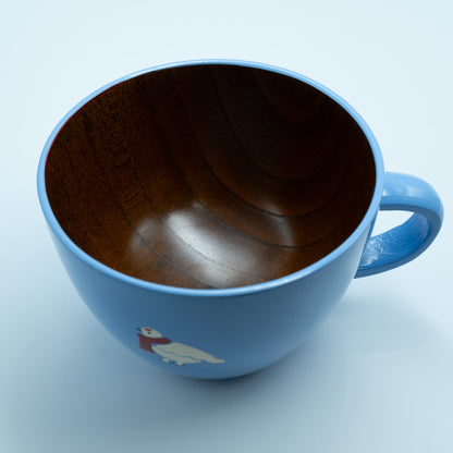 マフラーを巻いた らいちょうのスープマグ