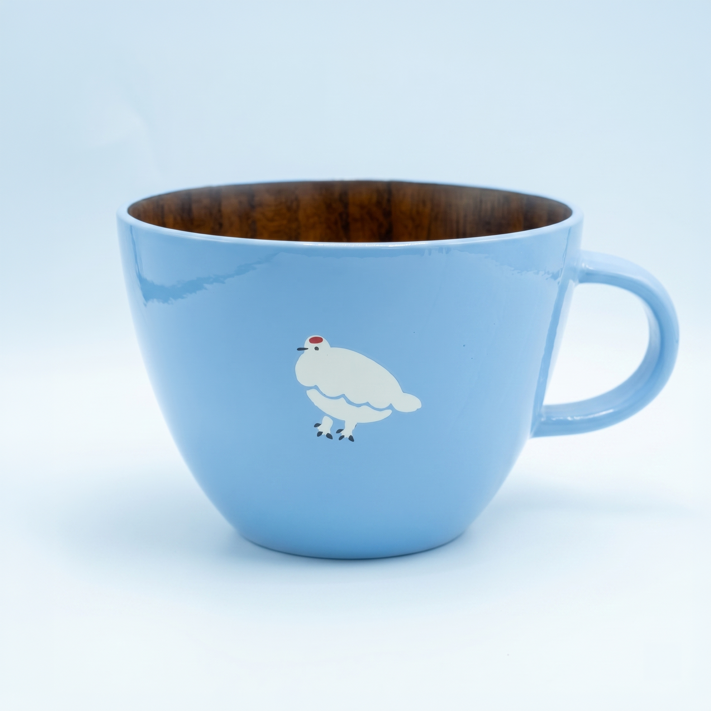 木製らいちょうスープマグ（ブルー・クリーム・ピンク）｜ギフト包装対応